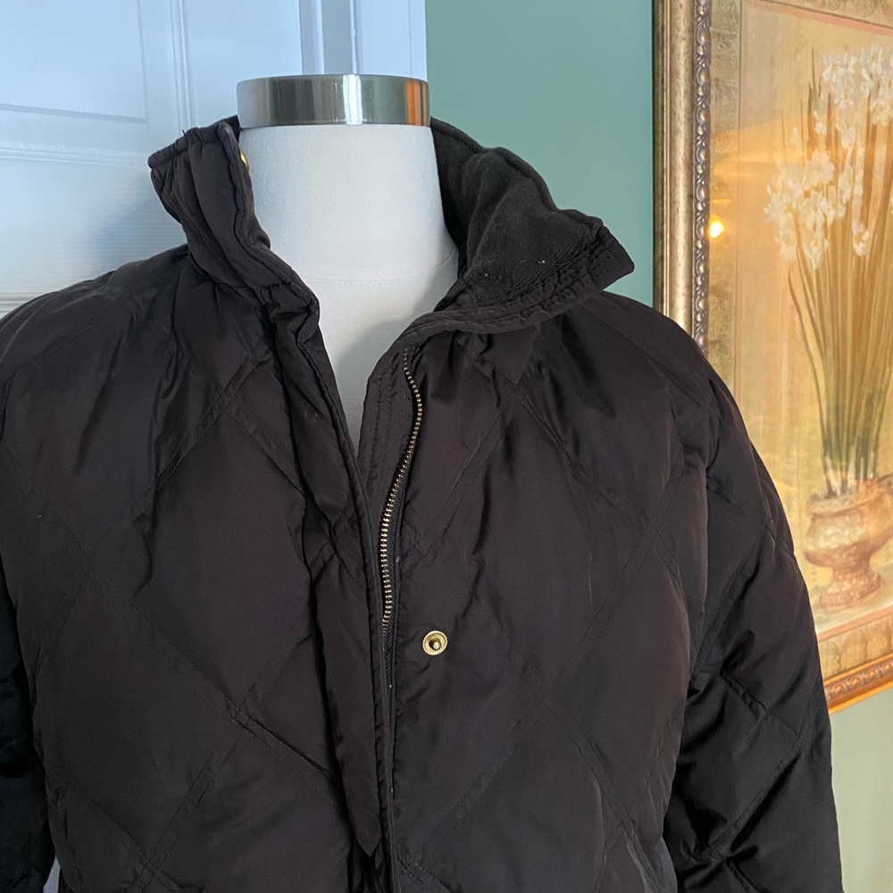 Lands End Chocolate Brown Down Jacket - Size XL